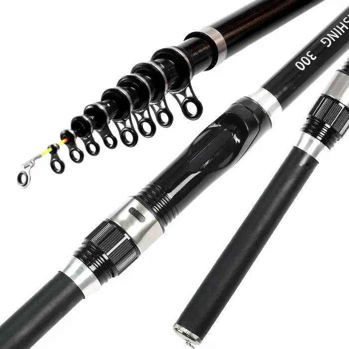 BAKAWA canne à pêche télescopique roche filature mouche carpe mangeoire en Fiber de carbone Pesca 3M