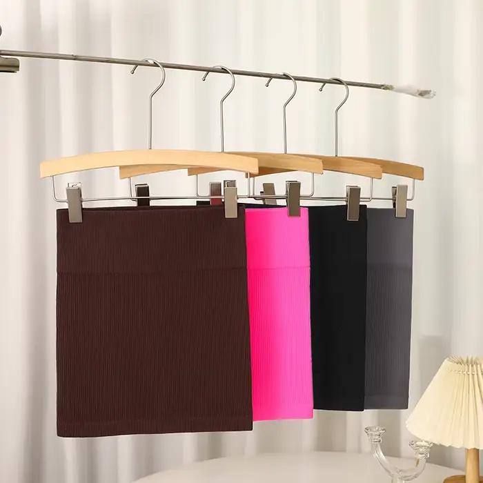 Mini jupe élastique taille haute pour femmes d'affaires, 1 pièce, noire, amincissante, tricotée, dem