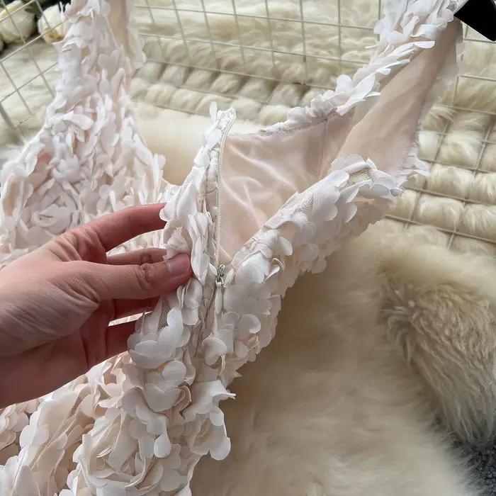 Sexy tridimensionnel Vintage mode coréenne soirée longue robe crayon robe ceremonie robes femmes vêt