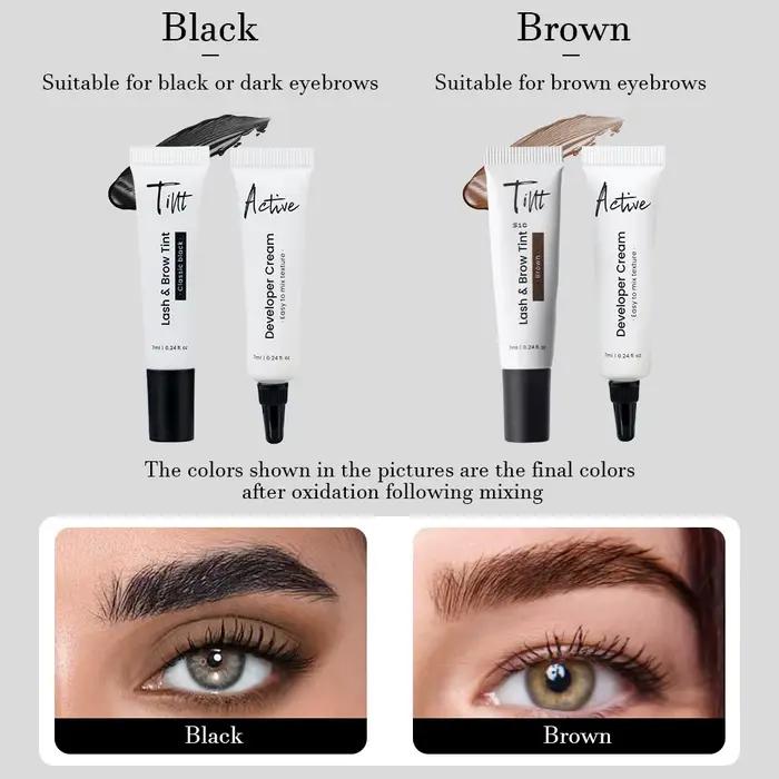 Gollee classique noir naturel cils et sourcils colorant ensemble durable imperméable cils rapide tei