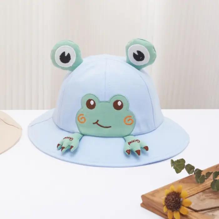 Chapeau de bébé petite grenouille mignon pour la protection solaire, chapeau de pêcheur pour enfants