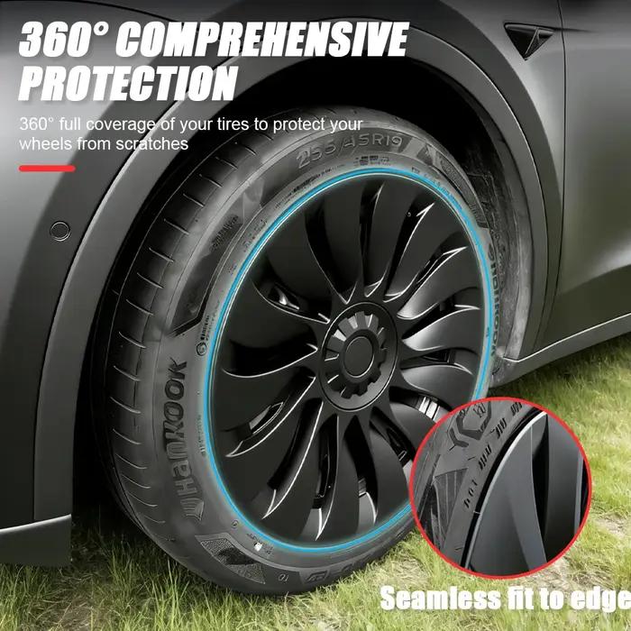 4 pièces de capuchons de roue de performance pour automobile, couvre-roues complets, accessoires pou
