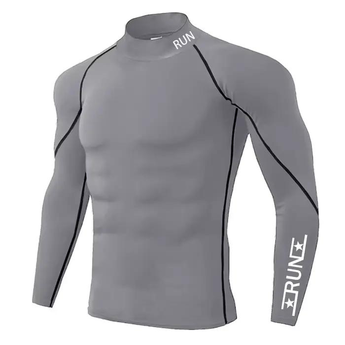 T-shirt de Compression pour hommes, chemises à séchage rapide, sous-vêtements de Fitness, hauts de m