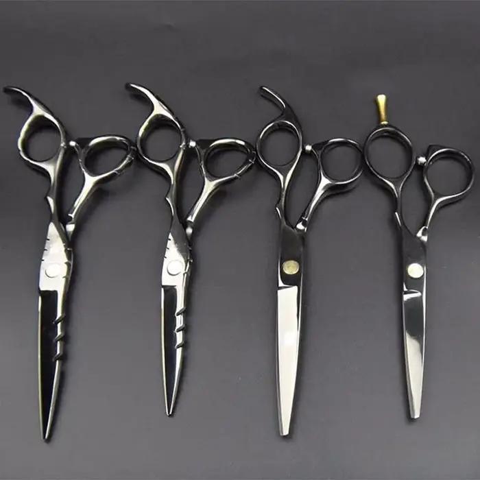 Ciseaux professionnels de barbier Qlating en titane japonais 440C, pour coiffeur 5.5 / 6.0, ciseaux