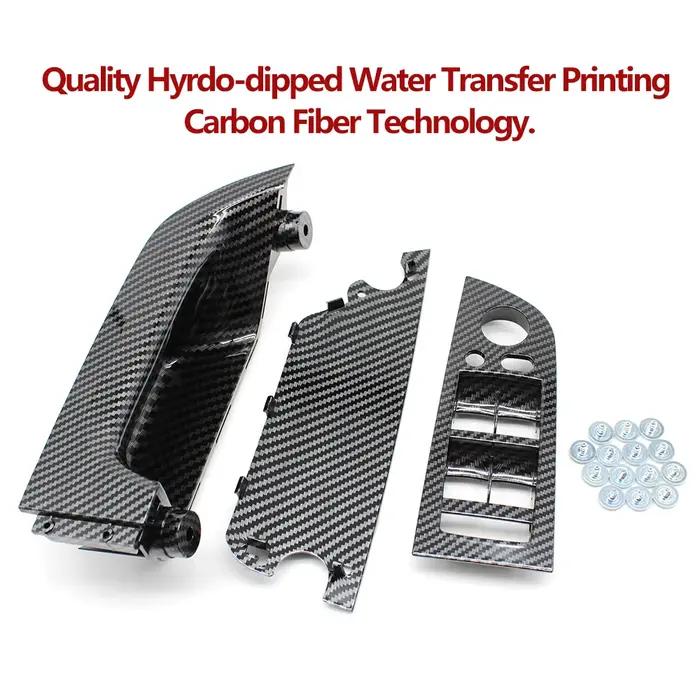 Poignée de traction d'accoudoir de porte intérieure en Fiber de carbone LHD RHD, pour BMW série 3 E9