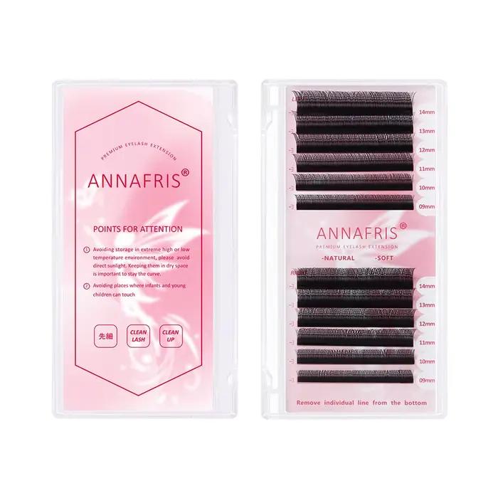 ANNAFRIS Fox YY Extensions de cils Fox Flying 3DW 4DW Volume préfabriqué cils faits à la main nature