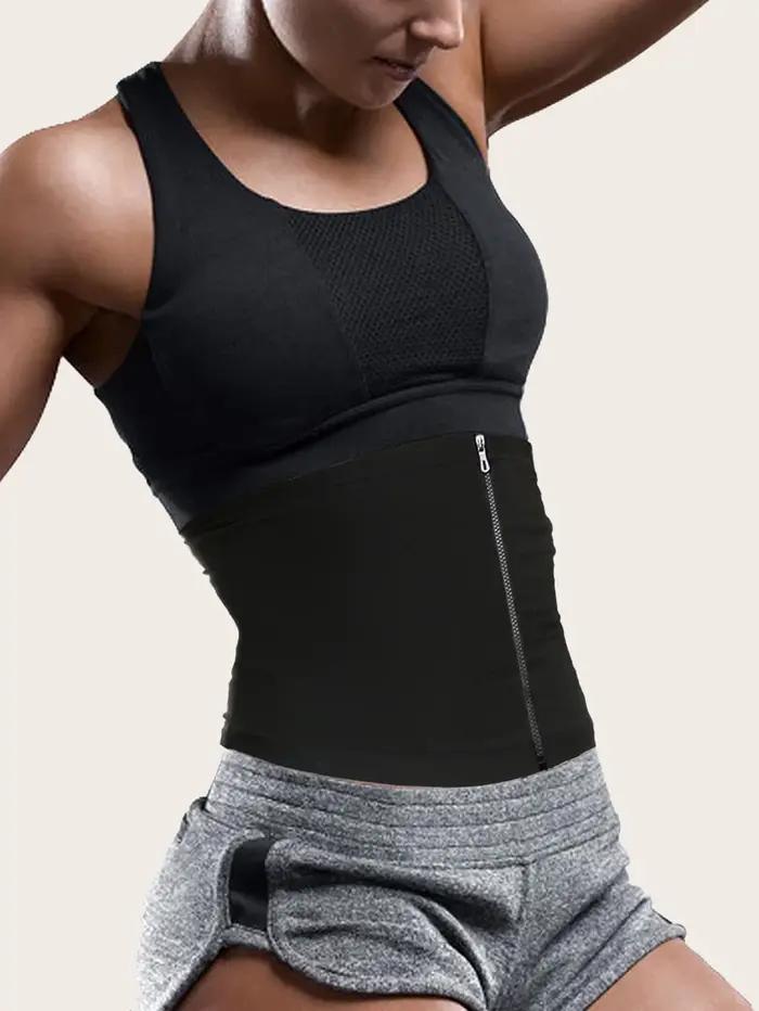 Entraîneur de taille pour femmes Shaper Sauna ceinture de sueur tondeuse de taille bleu