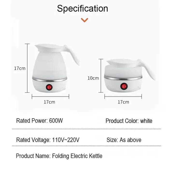Théière pliable et Portable, chauffe-eau 600ML, bouilloire électrique de voyage domestique 220V, app