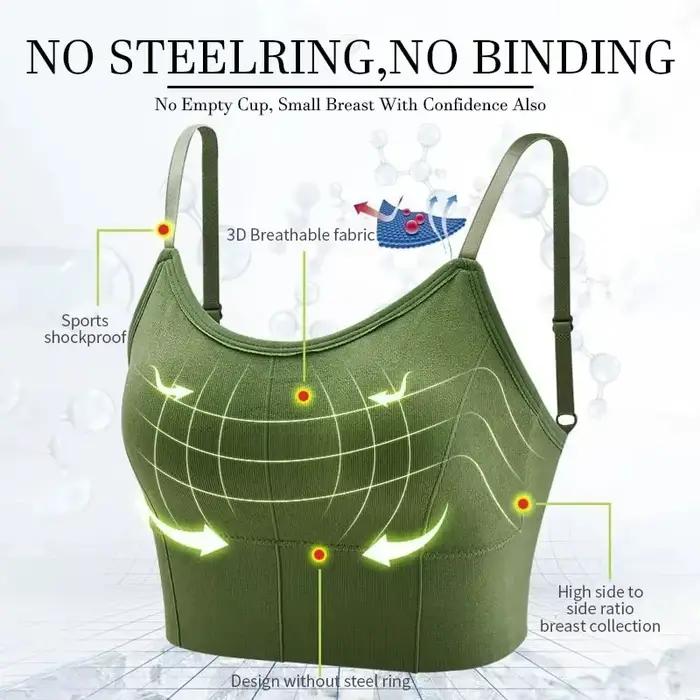 Soutien-gorge de sport dos nu pour femmes, sous-vêtements sans couture, sangle d'épaule réglable, gi