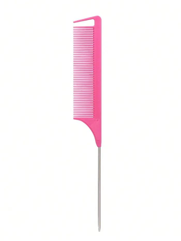 Peigne à cheveux professionnel à queue pointue en acier inoxydable, brosse à cheveux, outil de coiff