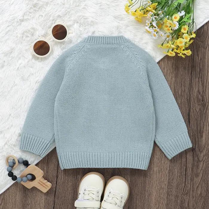 Pull en tricot à manches longues pour bébé garçon et fille, cardigan en forme d'oie de dessin animé