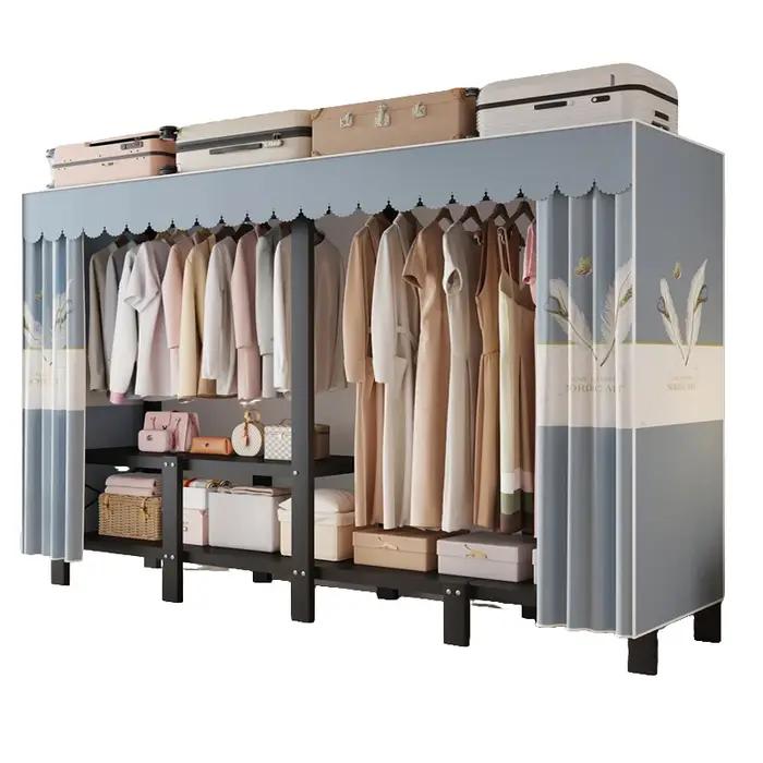 Armoire pliante, armoire simple en acier pour dortoir, armoire de chambre à coucher, armoire moderne