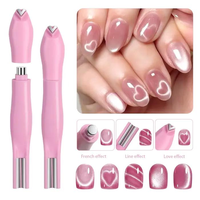 Aimants détachables 3 en 1 pour Nail Art, effet œil de chat, motif serpent, Nail Art français pour b