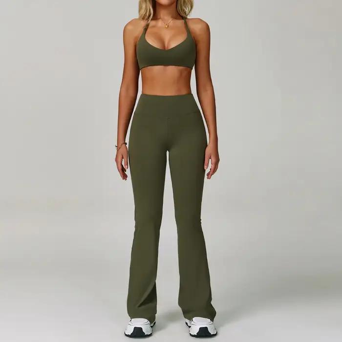 Ensemble de survêtement pour femmes 2 pièces Vêtements de fitness Ensembles de yoga Vêtements de spo