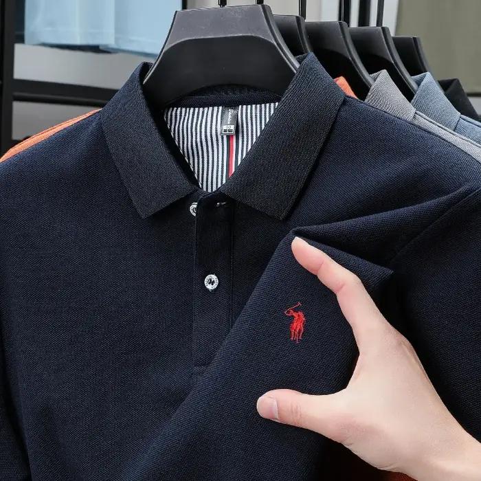 Polo homme 100% coton de luxe, broderie classique poney, confortable, tendance, nouvelle collection
