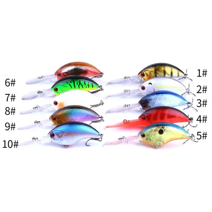 HENGJIA 13G 9CM leurres de pêche roche manivelle appât manivelle vairon bar triple crochets nager du