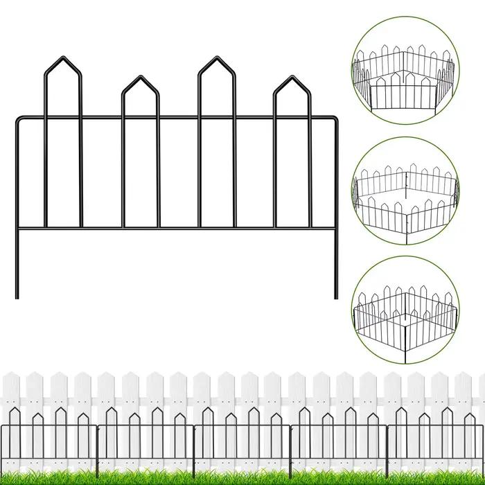 Clôture Décorative de Jardin en Fil D.lique, Bordure Extérieure de 13 Pouces (H) x 10 Pieds (L), Pet