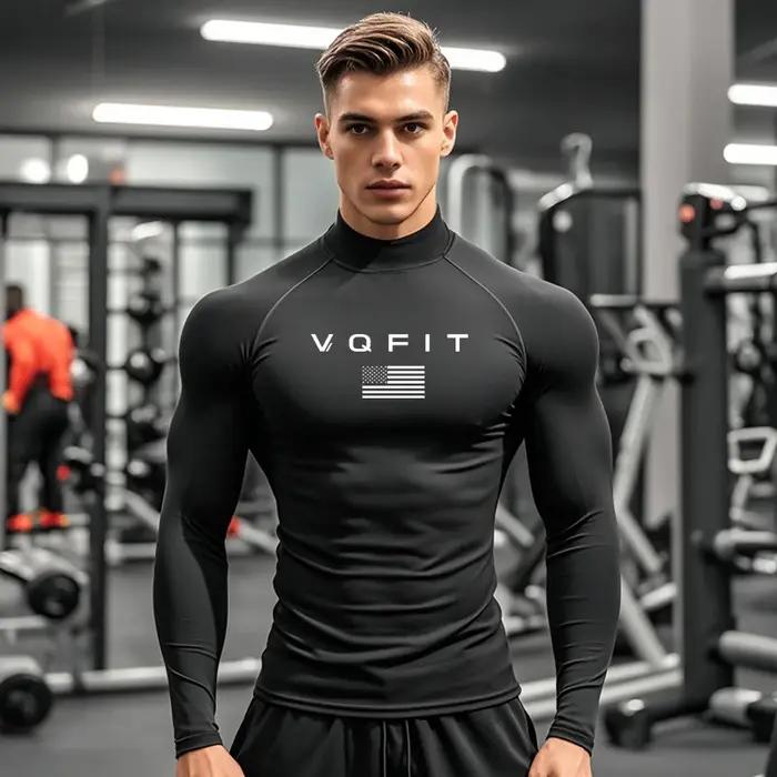 Hommes course T-shirts automne Fitness à manches longues Sport chemise Jogging vêtements de Sport vê