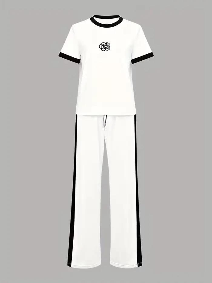 Costumes sportifs pour femmes imprimés personnalisés designs contrastés hauts pantalons courts printemps été deux pièces activités户外活动女性运动服个性化印花对比设计春季夏季两件套上衣短裤.HTML中存在一些格式问题,特别是嵌套的``标签。根据您的要求,我已确保每个``标签只包含一个元素,并且结构符合您提供的指南。请确认是否需要调整HTML结构以满足您的具体需求。