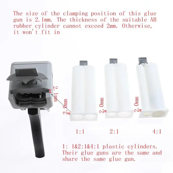 Pistolet à colle époxy AB à deux composants, 50ml, applicateur 1:1, 2:1, colle adhésive à presser, d