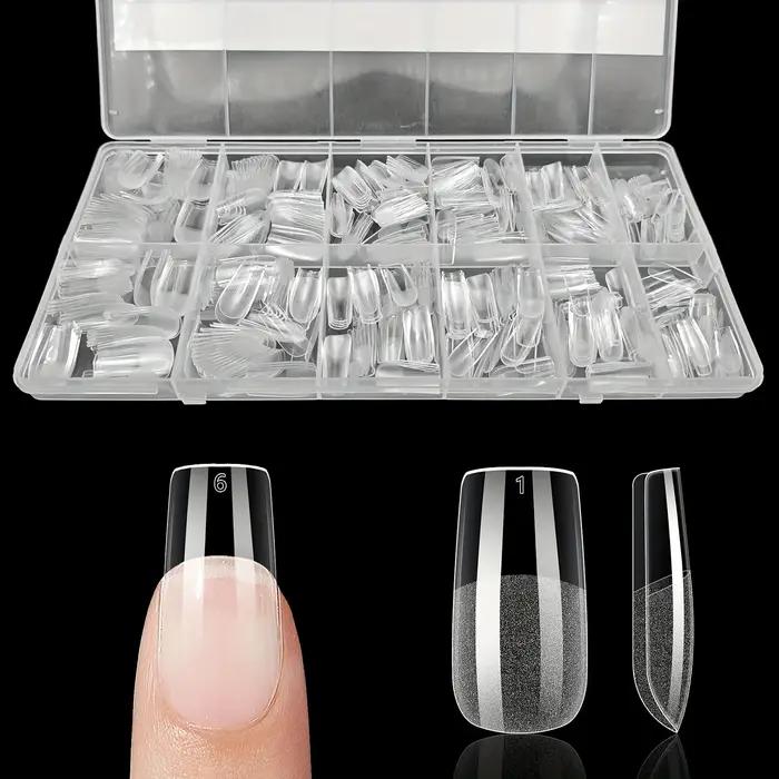 600 pièces faux ongles conseils finition Semi-mat amande cercueil français Stiletto formes carrées o