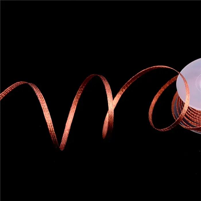 Maille tressée à dessouder en cuivre, point de soudage, décapant de soudure, mèche de fil, flux de 1