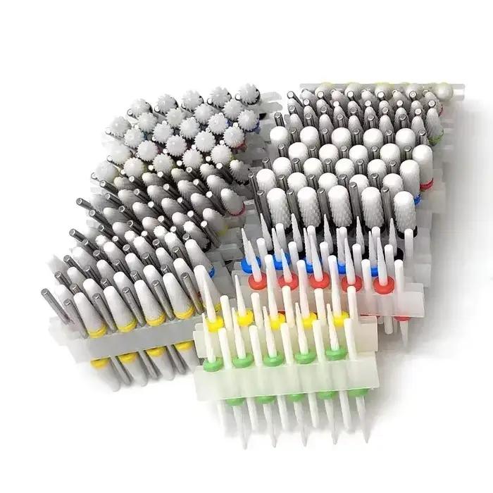 10 forets en céramique, fraises, accessoires de rectifieuse de vernis à ongles rotatifs, accessoires