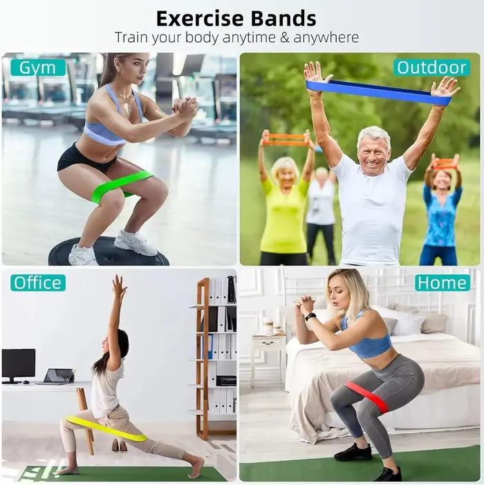 Bandes de résistance en caoutchouc pour yoga musculation Pilates gainage et entraînement fitness occasionnels