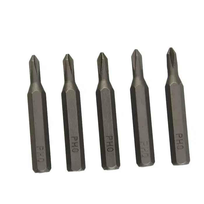Embouts de tournevis cruciforme H4 × 28mm PH0000 PH000 PH00 PH0 PH1 PH2 4mm tige hexagonale bricolag