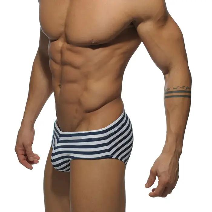 Superbody marque rayé maillots de bain sexy vente chaude maillots de bain boxeurs pour hommes maillo