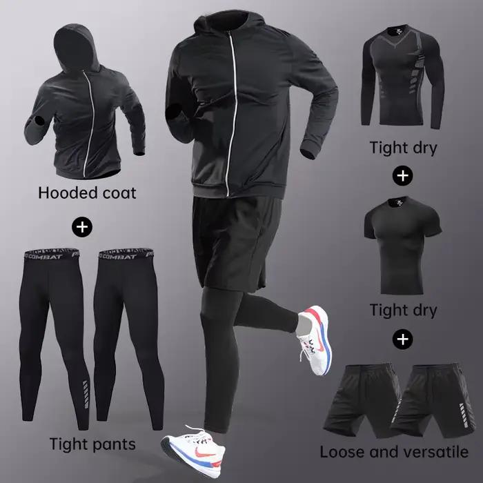 Ensemble fitness séchage rapide homme - Vêtements course sport entraînement cyclisme automne hiver
