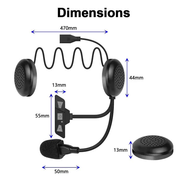 Bluetooth 5.2 casque de Moto casque sans fil mains libres stéréo lecteur de musique Moto casque rédu
