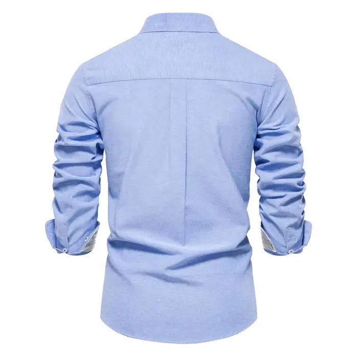 AIOPESON 2023 nouveau automne coton hommes Oxford chemise à manches longues boutonné affaires social
