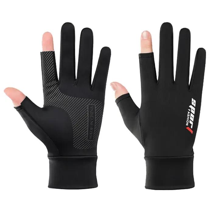 Gants d'été pour hommes et femmes, Fitness, sport, pêche, cyclisme, soie glacée, respirant, élastiqu