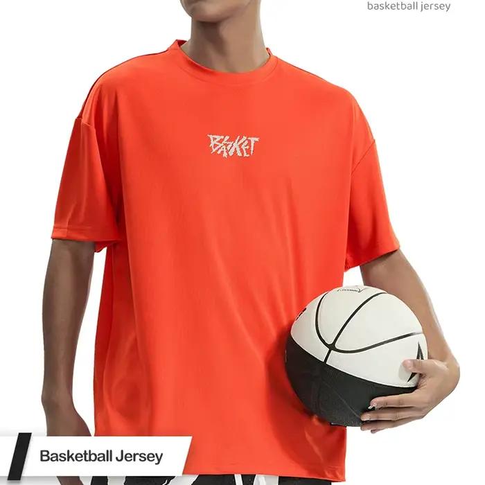 T-shirt homme surdimensionné 100% polyester - Vêtement extérieur respirant à séchage rapide et résistant