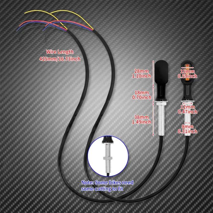 Mini clignotant de frein arrière pour motos, indicateur lumineux de course pour Harley sposter XL883