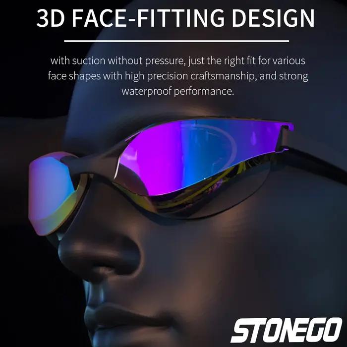 Lunettes de natation professionnelles Anti-buée avec objectif grand Angle HD, ajustement confortable