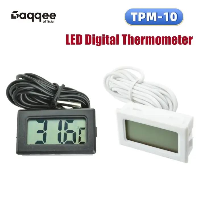 Thermomètre numérique LED TPM-10 avec sonde filaire de 2 m, capteur de température, instrument de dé