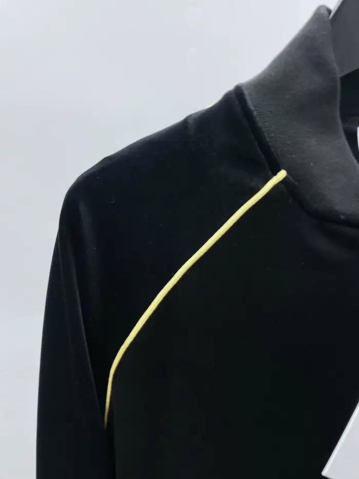 Nouvelle Version 2025 – Blouson Unisexe en Velours avec Logo Casinoblank et Bande Textile, Coupe Amp
