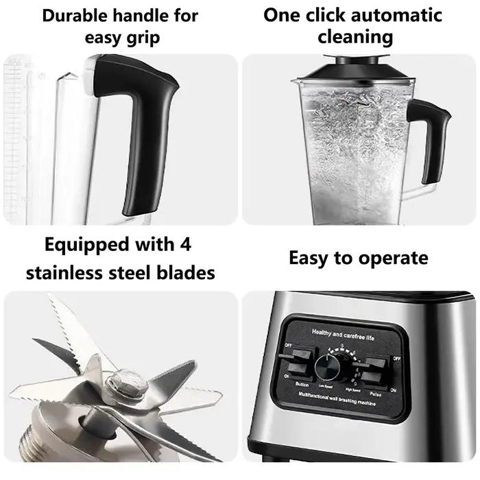 Mixeur-blender puissant 6000W, mixeur à smoothies, mixeur de table, robot culinaire pour bébé, mixeu