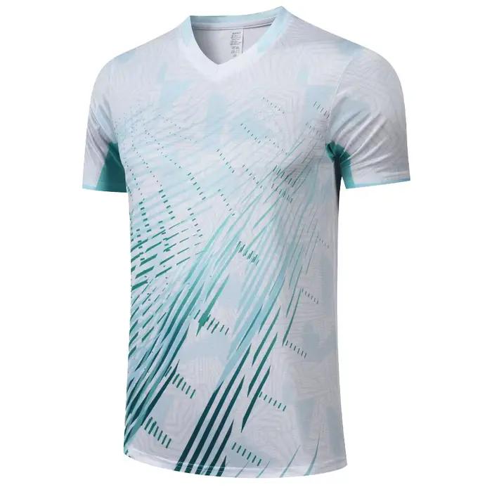 Chemises de Badminton pour hommes, entraînement, Tennis de Table, impression 3D, séchage rapide, res