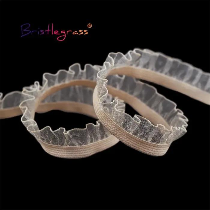 Bande élastique en Tulle et dentelle en Organza, 5/8 pouces, 15mm, 2, 5, 10 yards, bande de Tulle, b