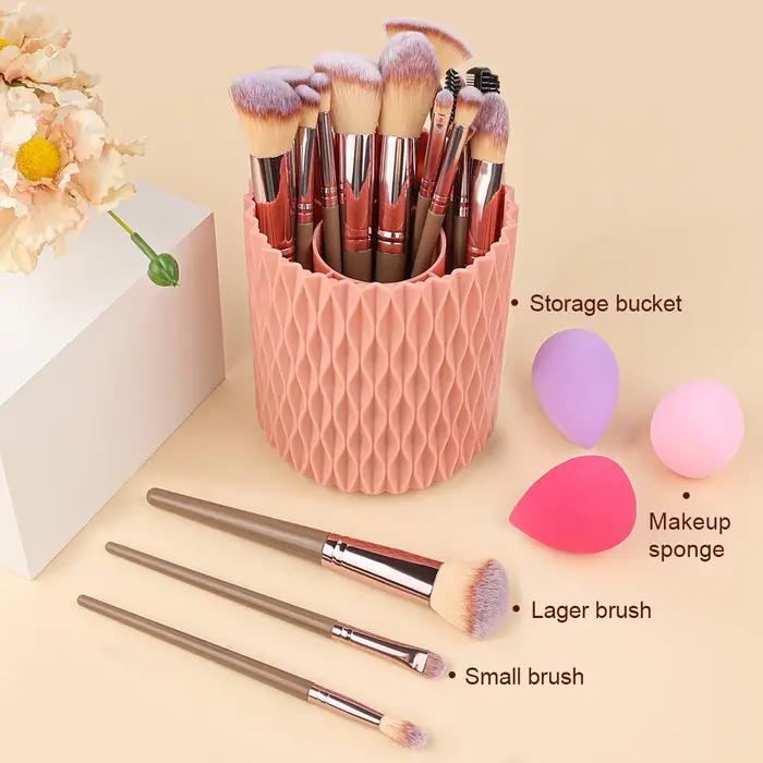 Ensemble de pinceaux de maquillage, 3 à 20 pièces, pour fond de teint, surligneur, fard à paupières,
