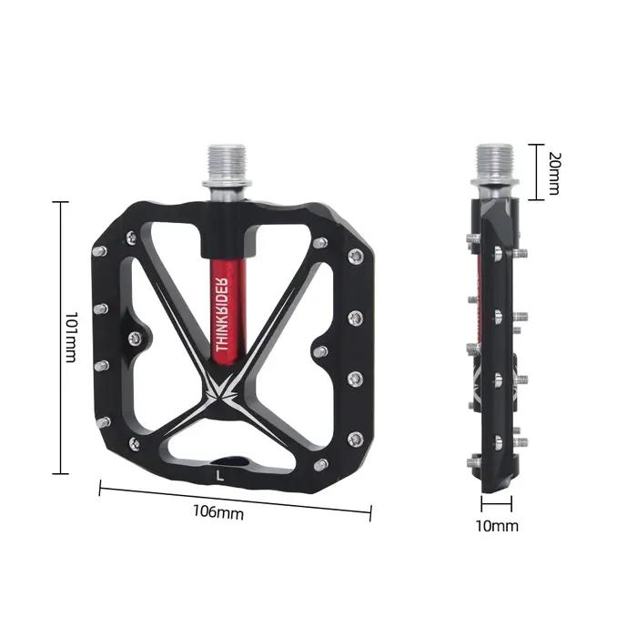 ThinkRider pédales de vélo plates vtt route 3 roulements scellés pédales de vélo pédales de VTT larg