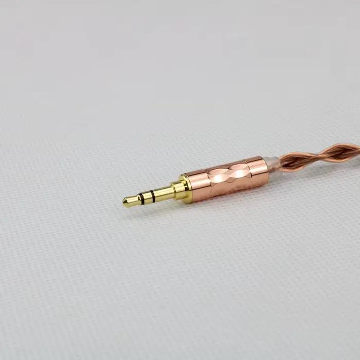 XINHS G10 4 cœurs 7N cuivre brillant + câble pour casque HIFI en cuivre foncé 7N