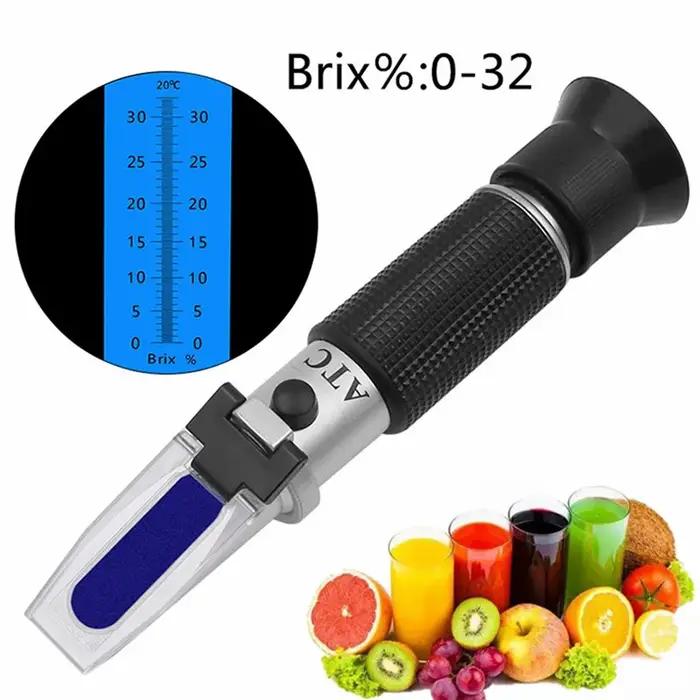 Réfractomètre de sucre portatif, densimètre de Concentration de sucre 0-32% Brix, testeur de sacchar