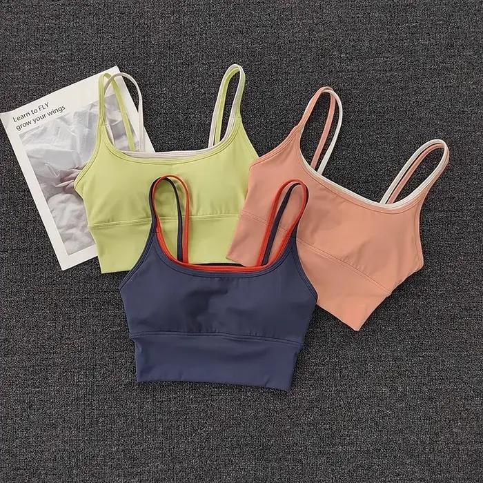 Soutien-gorge sport respirant sans couture femme - Brassière Fitness Yoga Push up antichoc confortable