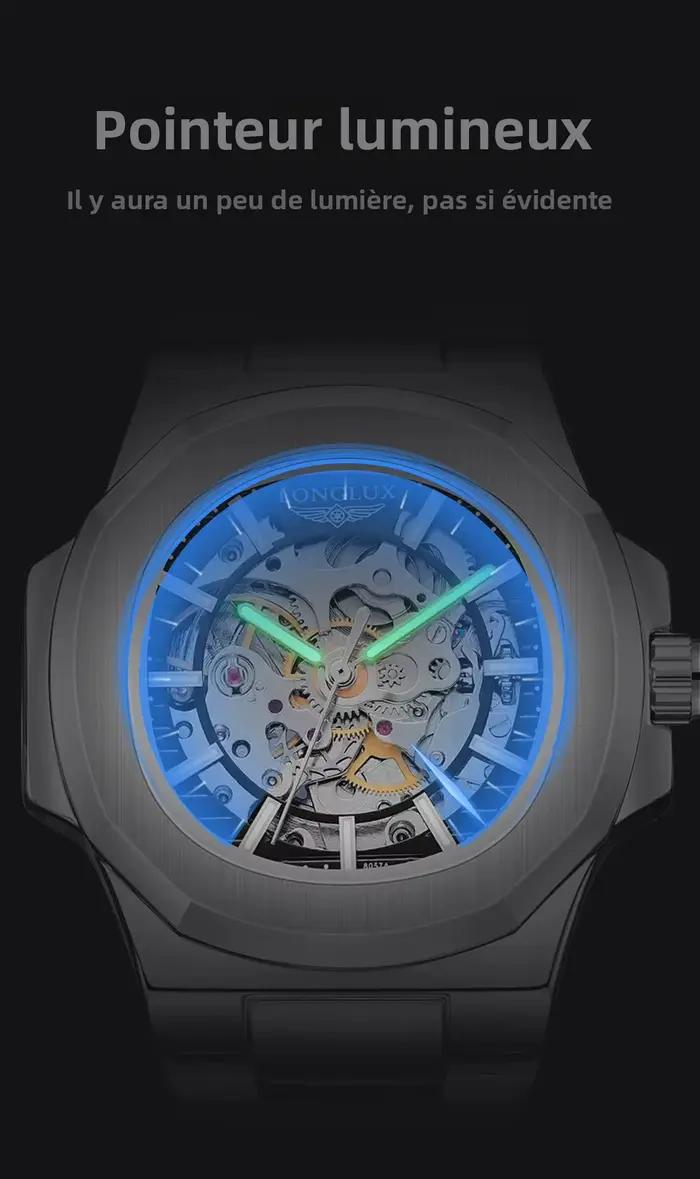 Montre automatique mécanique pour homme LONGLUX