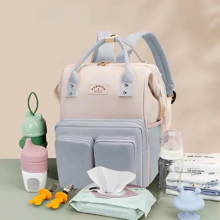 Sacs de maman multifonctionnels de grande capacité pour sorties, sac à dos de voyage, sac Portable é