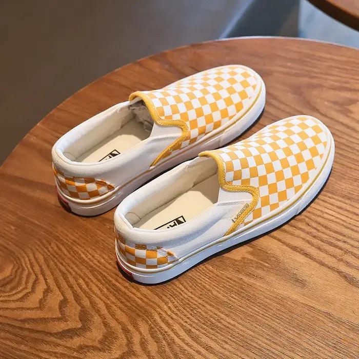 Adulte printemps automne toile chaussures un pied sans lacet chaussures Version coréenne étudiant bl